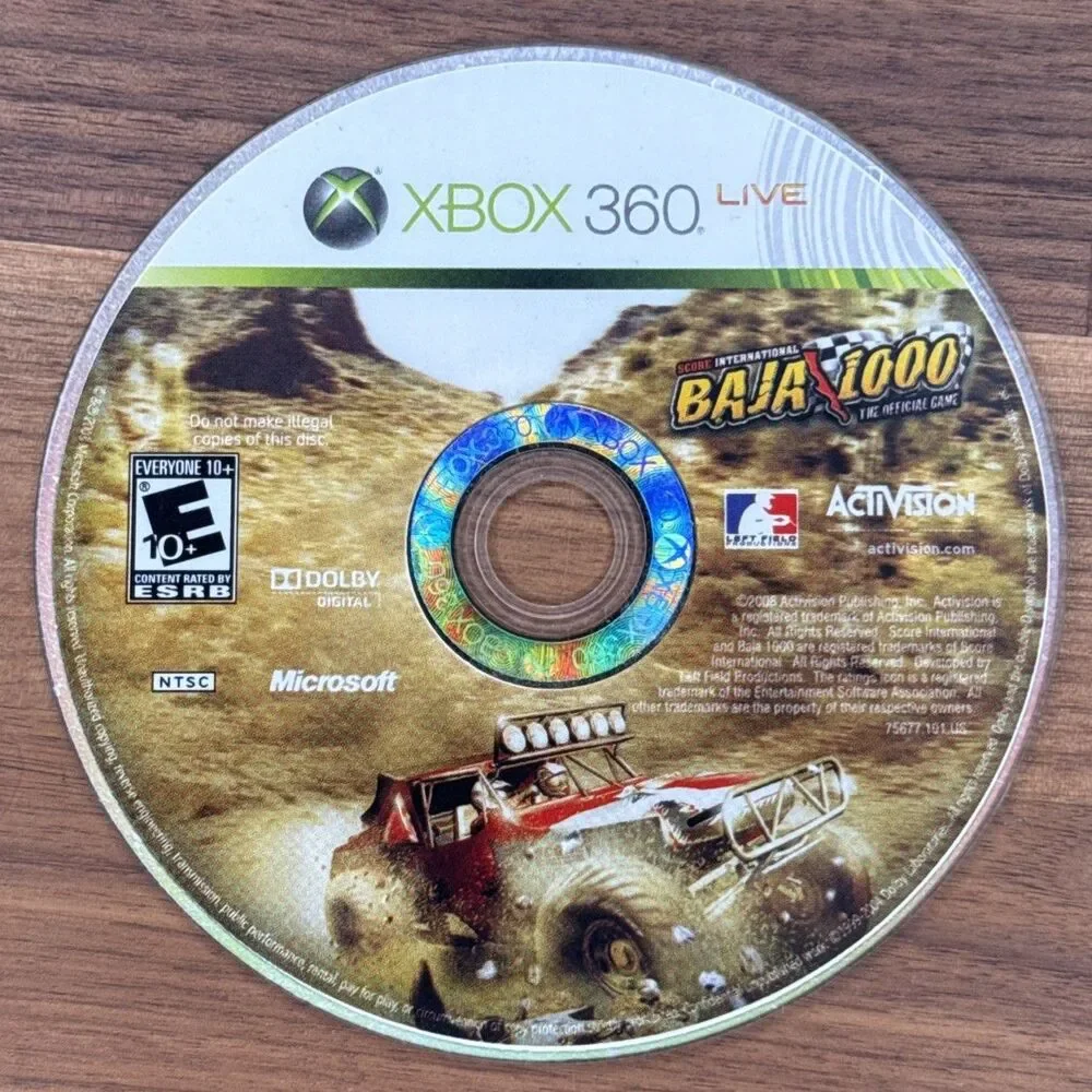 Score International Baja 1000 (Microsoft Xbox 360, 2008) Disc Only